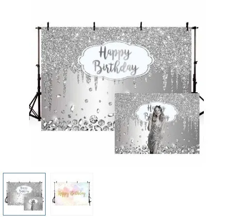6 x Happy Birthday Photography Backrops