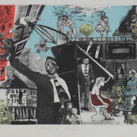 Mark Harris (1972 -) 'DOUBLE BILL'  POP ART Etching in Colours Limited Edition, 1/15, 1999