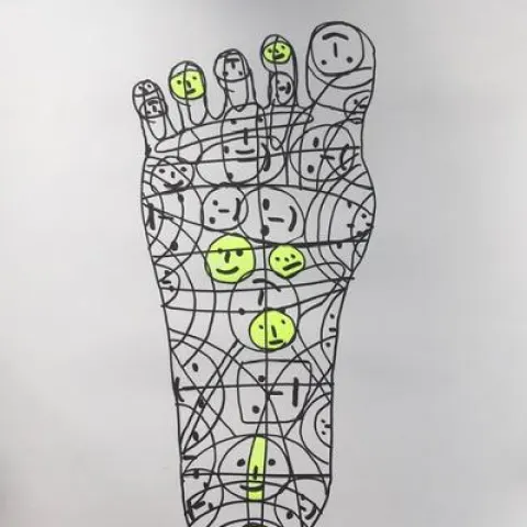 David Shrigley(b 1968)‘Complexity of the Foot’ Hand finished, Lithograph, Special Edition, COA, 2020