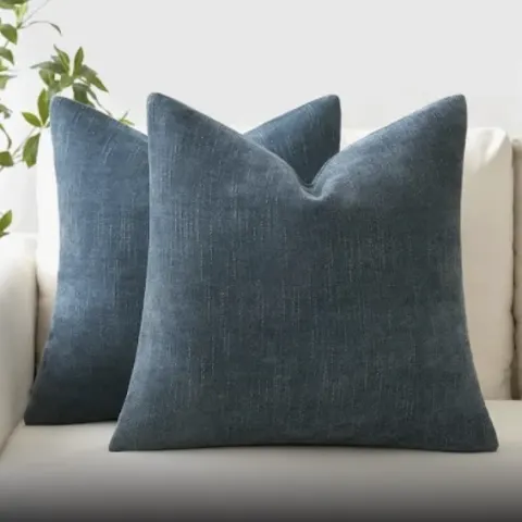 Soft Fleece Cushion 45 x 45 cms Dusty Blue