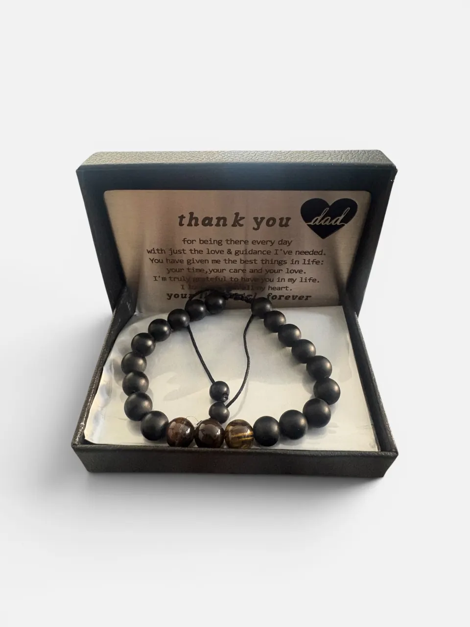 6 x Gifts For Dad Bracelets & Plaque L17a