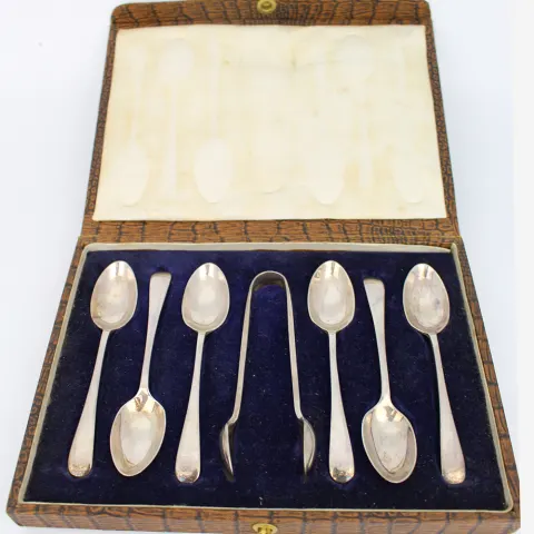 Vintage Silver Plated Sugar Spoon Set