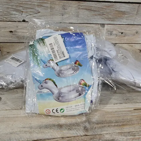 6 x Inflatable Unicorn flotation rings with leg holes. Rrp £42