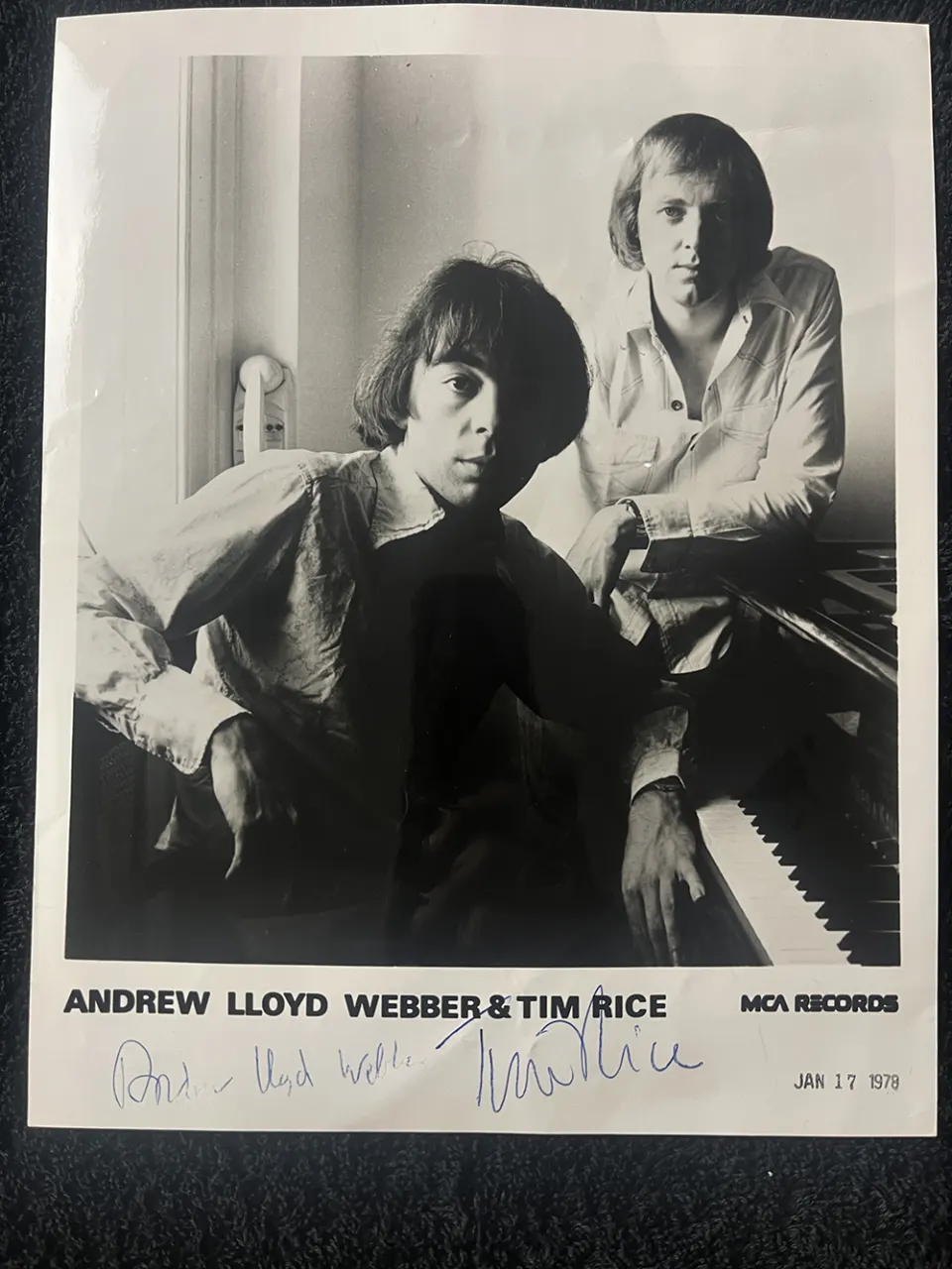 Andrew Lloyd Webber & Tim Rice Signed