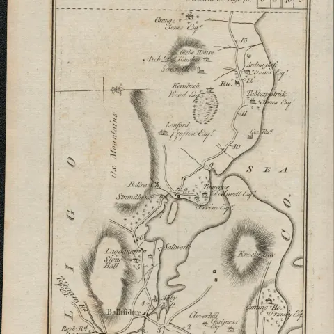Taylor & Skinner 1777 Ireland Map Mayo Castlebar Strade Ballyvary Westport.
