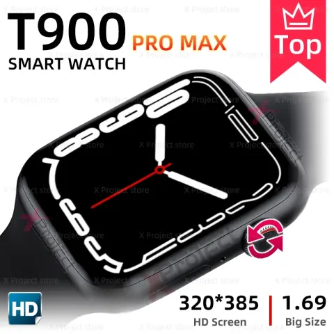 2022 T900 PRO MAX SMARTWATCH BLUETOOTH DIAL CALL SERIES 7 SMART WATCH BLACK