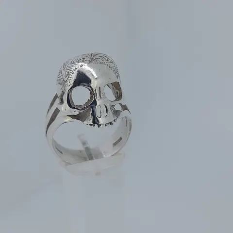 Silver UK Hallmarked Skull Ring