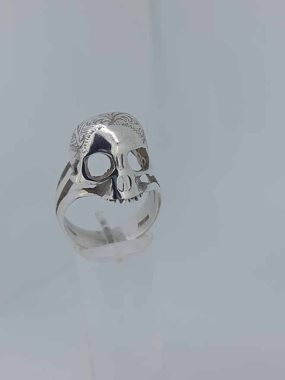 Silver UK Hallmarked Skull Ring
