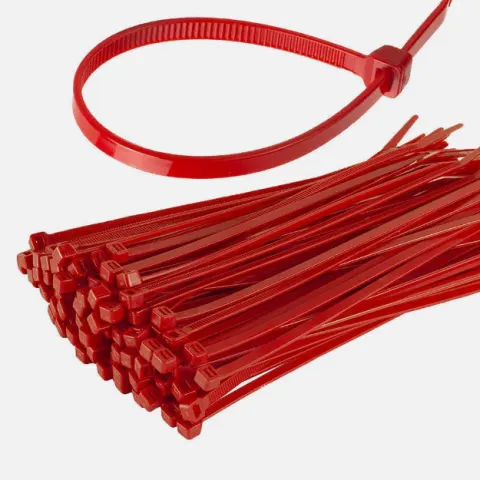 10 PACKS OF Extra Strong Cable Ties Red Zip Tie Wraps 20CM LONG PACKS OF 100