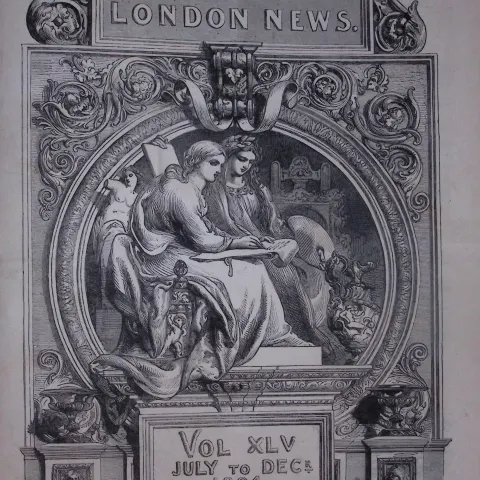 The Illustrated London News Antique Bound Edition July-Dec 1864 Over 650 Pages.