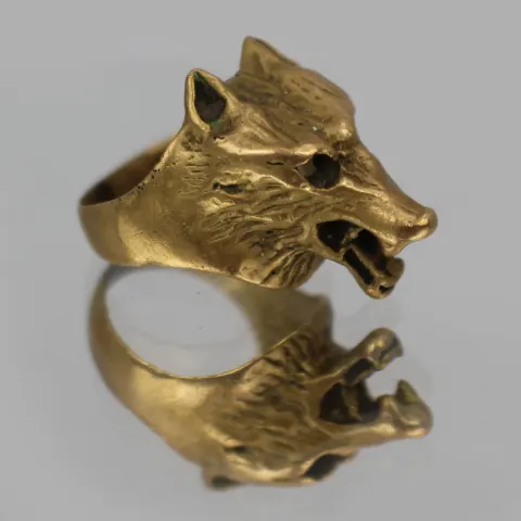 Vintage Wolf Head Ring