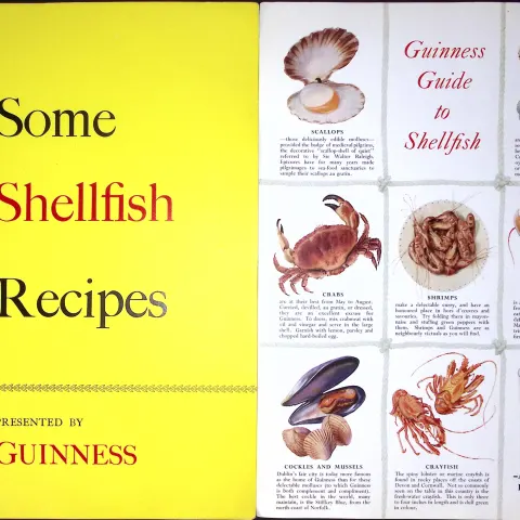Guinness Guide Shellfish Recipes Coloured 60-Year-Old 4 Page Print.