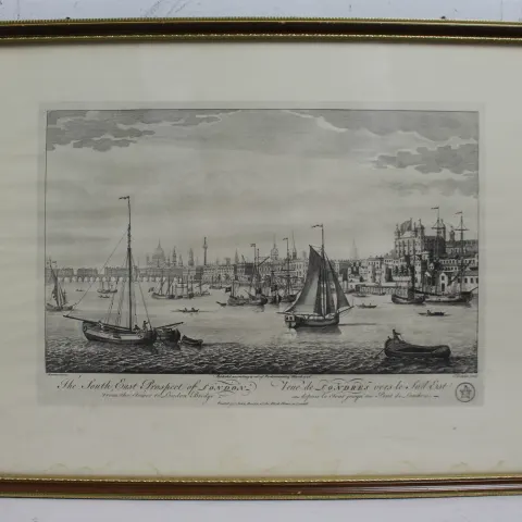 Set of Four Historic London Engravings after 18th-Century Originals