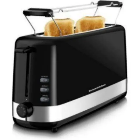 2 Slice Long Slot Toaster With Auto Pop Up