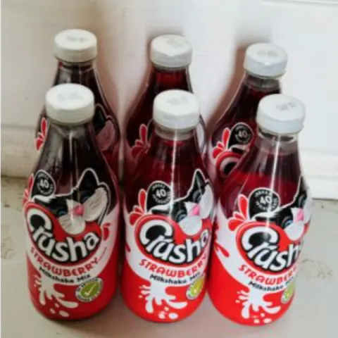 6 x 1lt Crusha Strawberry Milkshake Mix