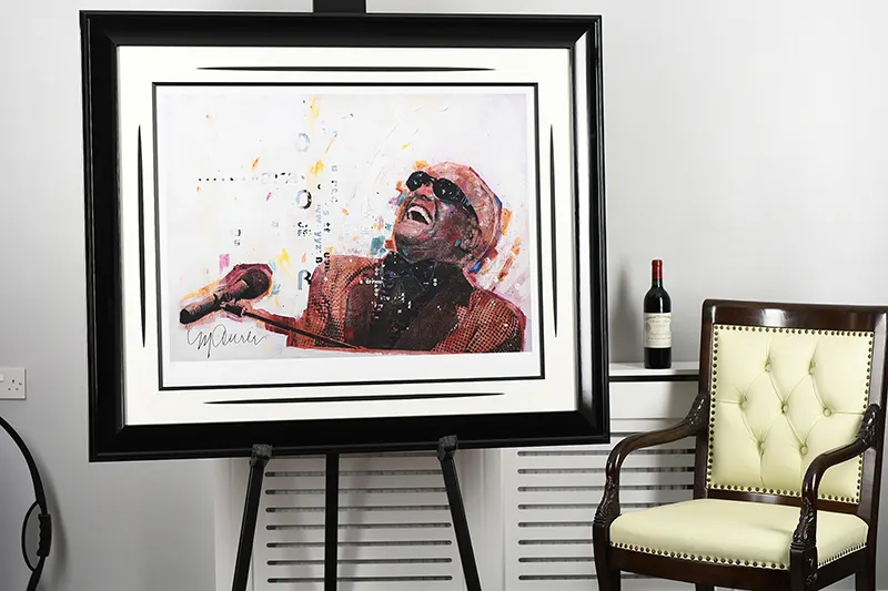 Limited Edition By The Late Sidney Maurer "The Genius of Soul" Ray Charles.