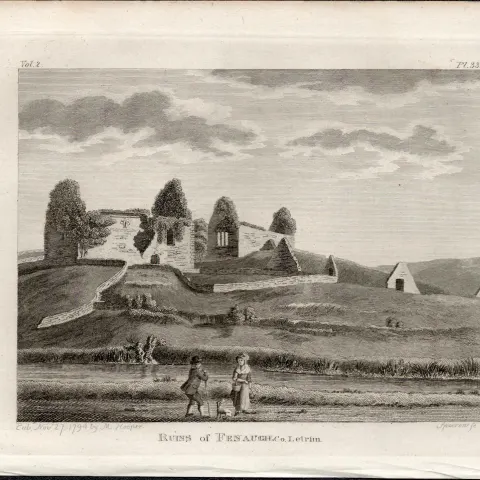 Ruins of Fenaugh Co Leitrim Rare 1791 Francis Grose Antique Print.