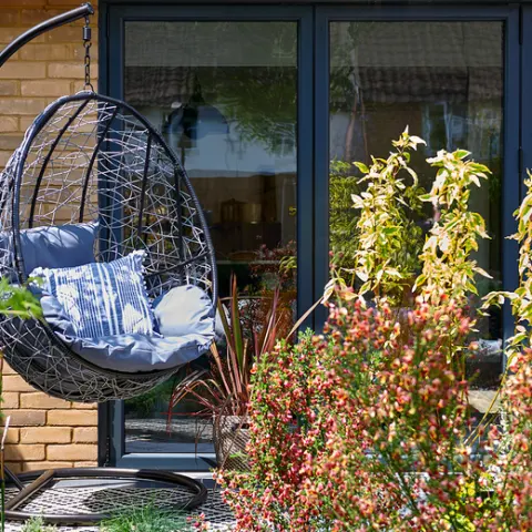 5 x New Rattan Hanging Egg Chair and Coffee Table  