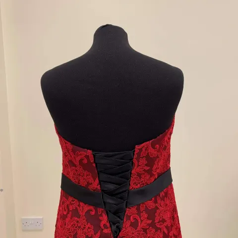Red and black Venus Wedding Dress RRP £895 size 12