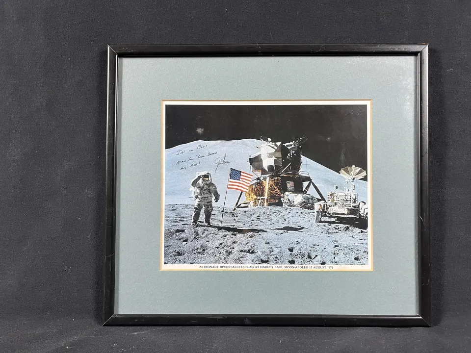 James Irwin Signed Moon Photo