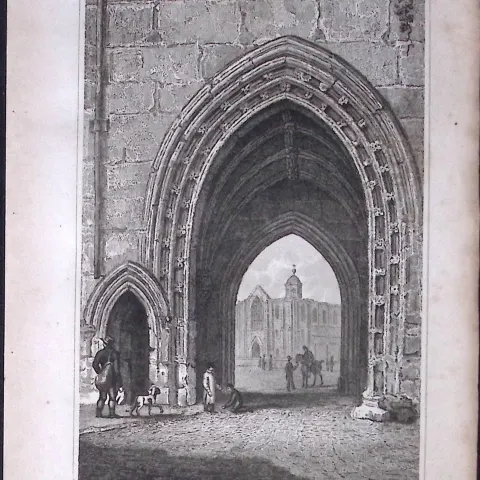 Bridlington Priory Yorkshire 198 Years-Old Thomas Allen Antique Steel Engraving-57