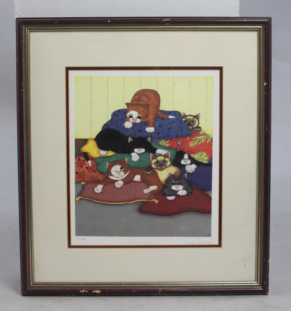 "Kittens & Cushions" Linda Jane Smith Limited Edition Print