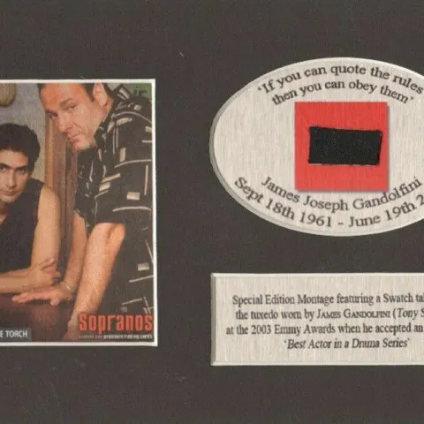 The Sopranos Clothing Owned & Worn By James Gandolfini Mounted Display