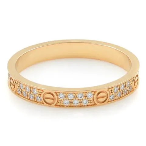 18 K / 750 Rose Gold Eternity Diamond Band Ring