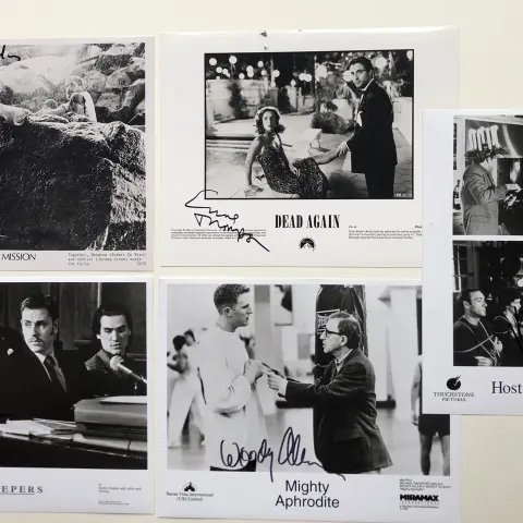 Jeremy Irons, Dustin Hoffman, Emma Thompson, Kevin Spacey & Woody Allen signed studio photos