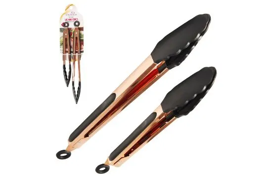 10 x Premium Silicone Tongs - BBQ & Serving Tongs