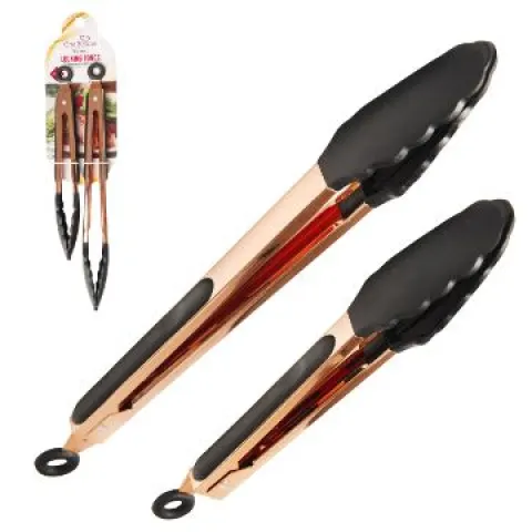 10 x Premium Silicone Tongs - BBQ & Serving Tongs