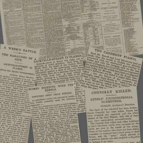 Easter Rising 1916 Newspaper  False Reports Connolly Killed & Pearse Injured