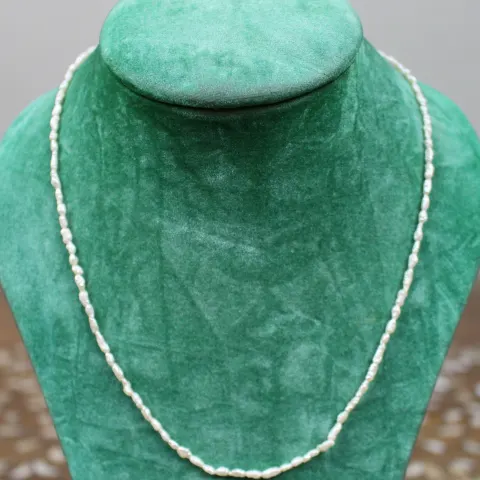 Vintage Freshwater Baroque Pearl Necklace with Silver Clasp
