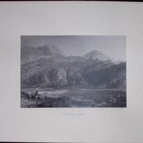 J.M.W Turner Rare “Valle Crucis Abbey Wales” 1873 Picturesque Views in England-35