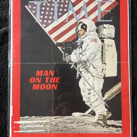 A Time Magazine Cover Dated July 25 1969 Bearing The Signature of Neil Armstrong