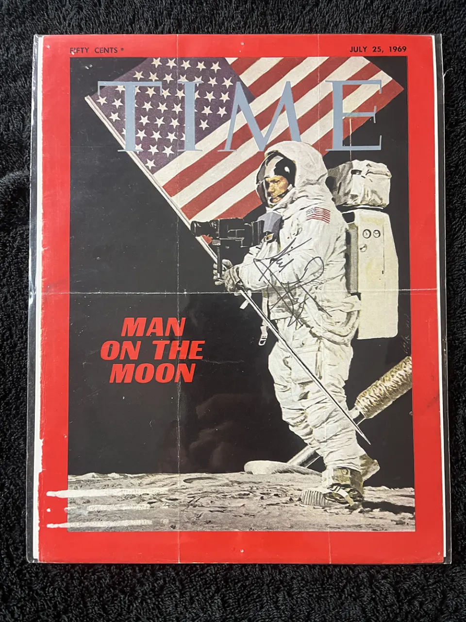 A Time Magazine Cover Dated July 25 1969 Bearing The Signature of Neil Armstrong
