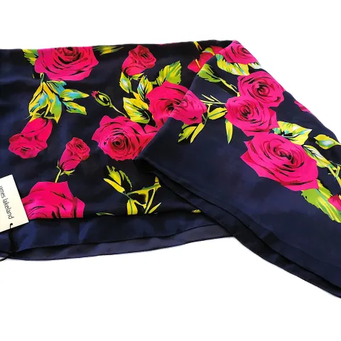 James Lakeland 100%  Silk Scarf Large 36 x 48 Inches New With Tags