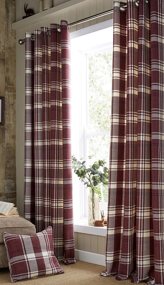 Highland Long Curtains Rust 229 x 137 cm