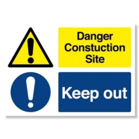 10 x Danger Construction Site Keep Out RRP £22.04 ea.