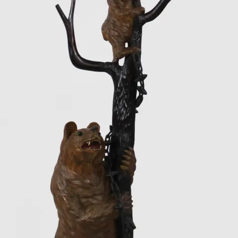 19th Century Black Forest Carved Bear Coat Stand
