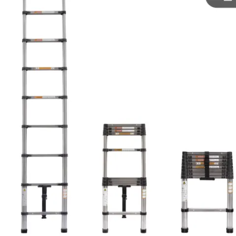 5FT/2.6M Multi-Purpose Folding Telescopic Ladder For Decorating Painting In/Outdoor Extendable