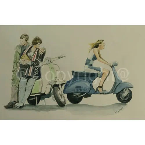 Scooter Girls Mods Vespa & Lambretta's Nostalgic 1960's Metal Wall Art