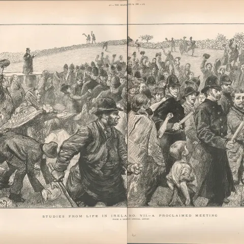 Sketches Of Ireland Proclaimed Meeting Cork 1888 Antique Newspaper