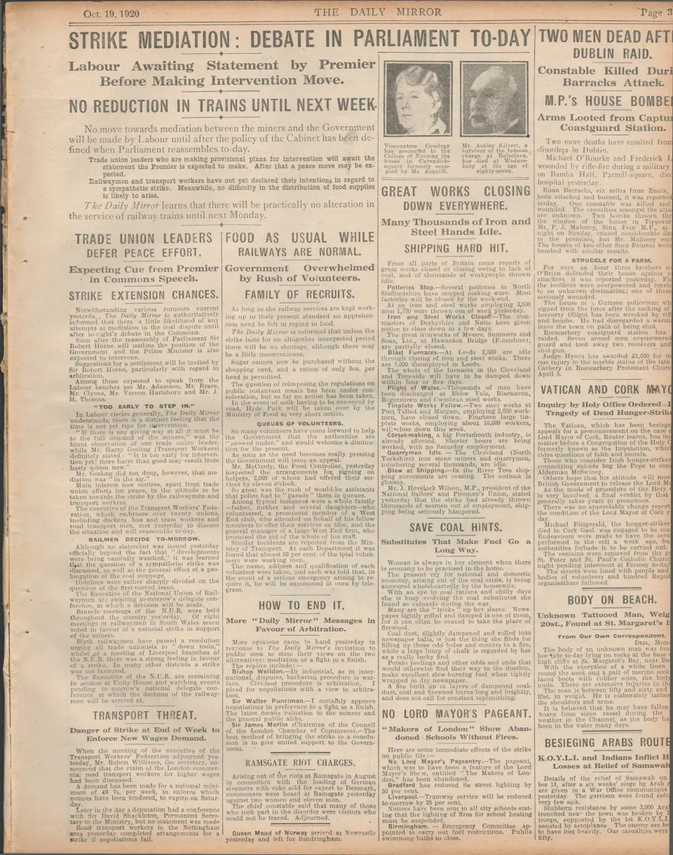 Lord Mayor of Cork Vatican Inquest 1920 Irish War of Independence