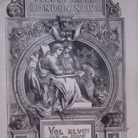 The Illustrated London News Antique Bound Edition Jan-June 1866 Over 600 Pages.
