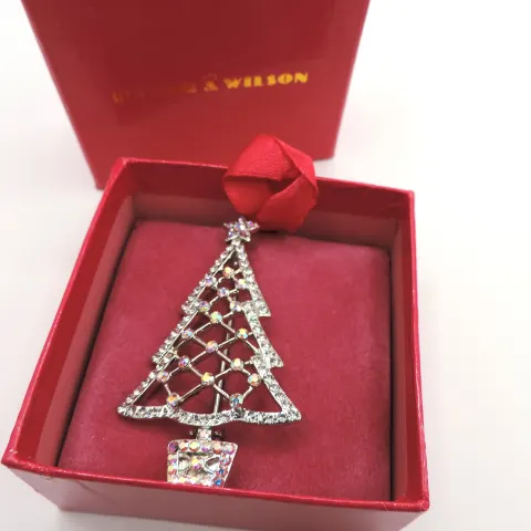 Butler & Wilson Christmas Tree Brooch New With Gift Box