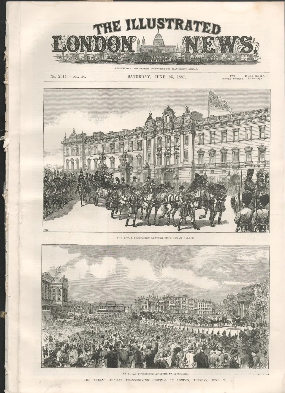 Queens Victoria 50 Years Jubilee Thanksgiving Festival London 1866