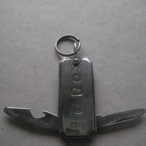 Vintage Silver Hafted Twin Steel Bladed Penknife