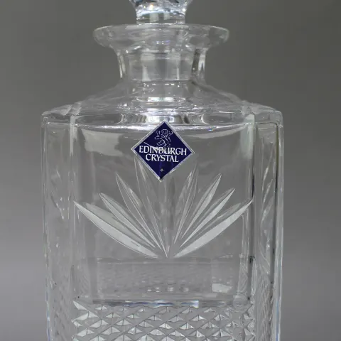 Vintage Edinburgh Crystal Square Shaped Spirit Decanter