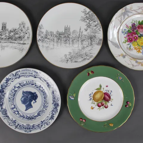 Collection of 5 Royal Worcester Cabinet Plates